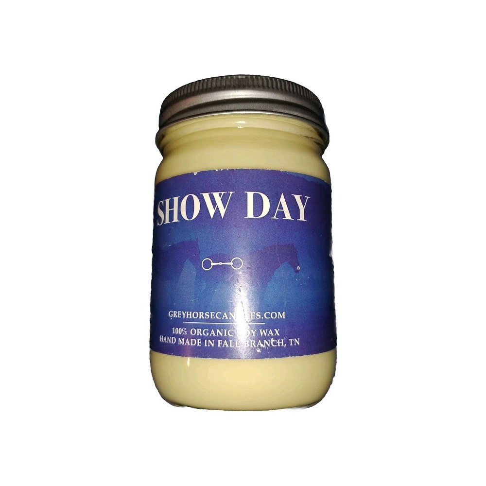 Grey‎ Horse Candle Co. Handmade Scented Candle "Show Day" 100% Organic Soy Wax